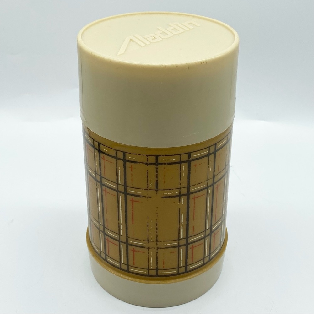 Vintage 1970s Aladdin Plaid Thermos AS IS - Picture 1 of 7